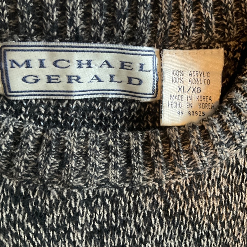 Michael Gerald Sweater Mens XL Argyle Diamond‎ Pattern Knit Pullover - Picture 2 of 7